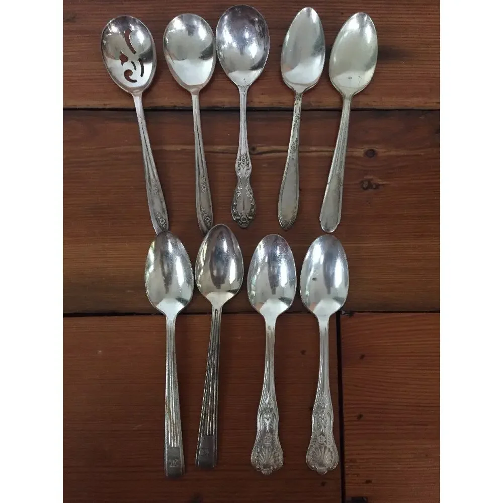 Lot 17 pc Vintage Mixed Sheffield England WM Rogers Hilton Silverplate Flatware